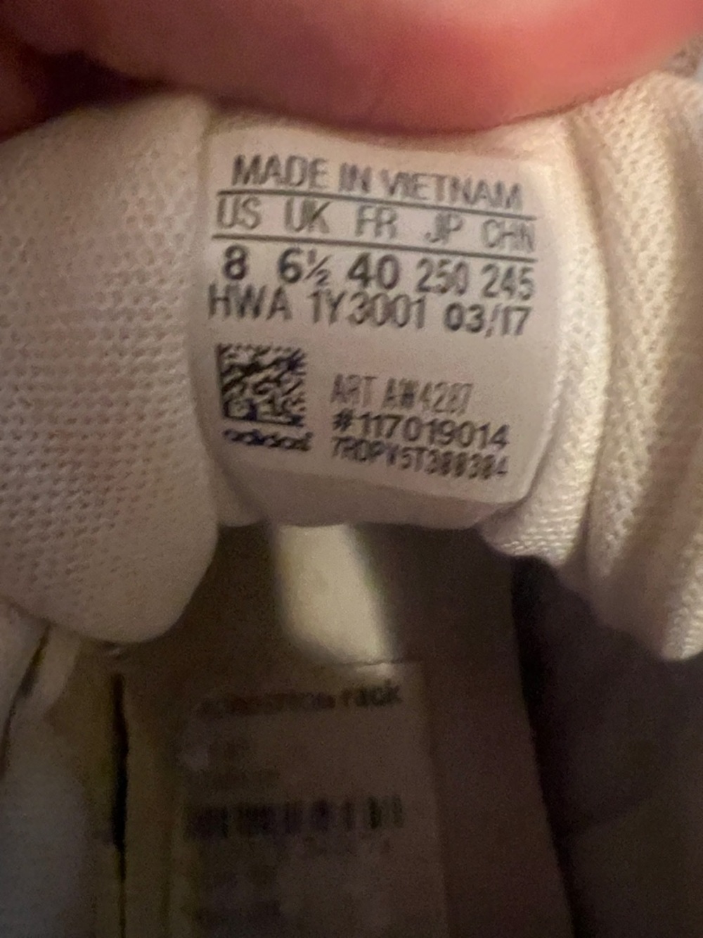 adidas White and Black Low-Top Sneakers - Picture 2 of 2